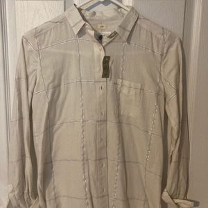 NWT loft shimmery button down